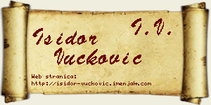Isidor Vučković vizit kartica